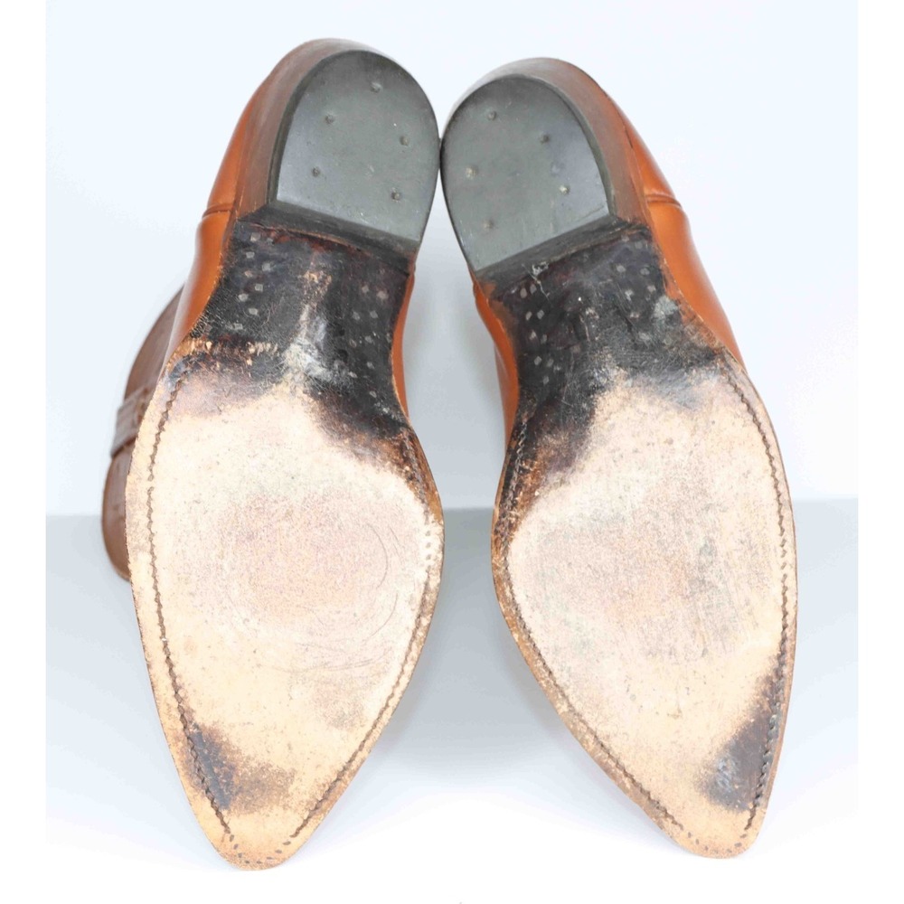 Nocona Brown Leather Western Cowboy Boot 7529 Womens Size 8 1/2‎ D - Picture 11 of 16